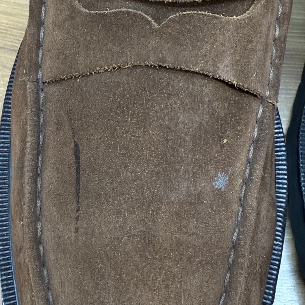 J Harvey Lug One Suede Loafers Mens 13 Brown Suede Light Weight Shoes - Picture 5 of 12